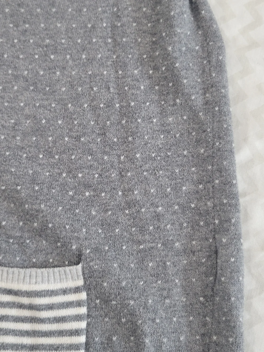 American Eagle Outfitters Gray & White Striped V-Neck Button Cardigan - Picture 8 of 10